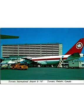 Toronto International Airport & 747  Toronto, Ontario, Canada Postcard